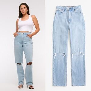 ABERCROMBIE & FITCH The 90’s Straight Ultra High Rise Jeans Size 30 / 10R NWT